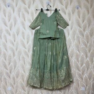 tissue lehenga with blouse