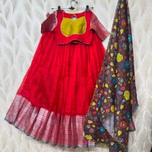 Mangalagiri lehenga with blouse